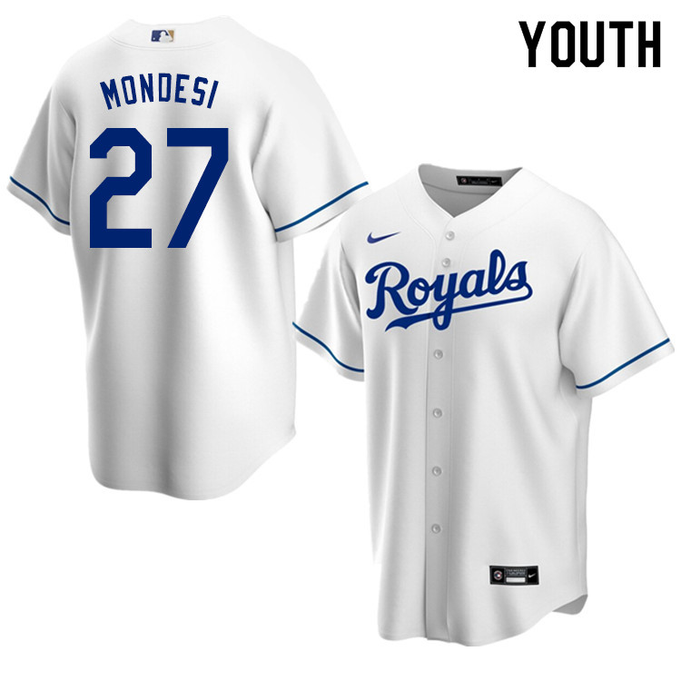 Nike Youth #27 Adalberto Mondesi Kansas City Royals Baseball Jerseys Sale-White